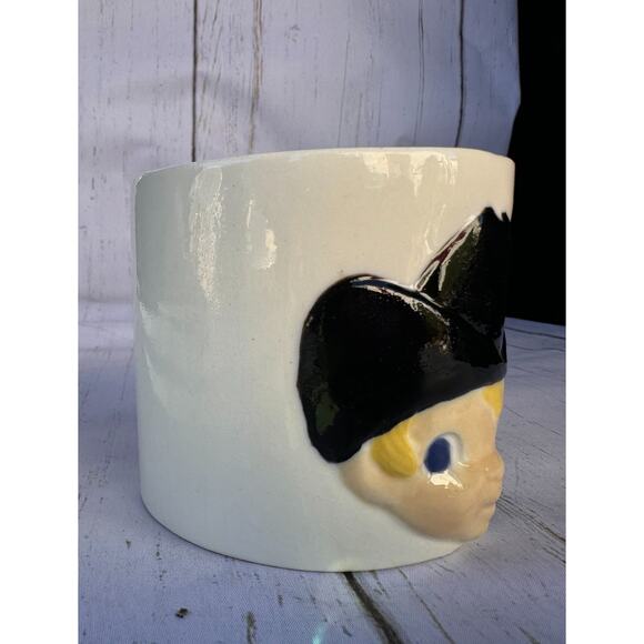 Vintage Cowboy Face Mug with Rope Handle – Western Theme Ceramic Cup 1950s–1960s - Picture 6 of 9